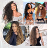 Curly Clip in Hair Extensions for Black Women, 4Pcs Double Weft Brazilian Virgin Human Hair Clip Ins 20inch 140g Kinky Curly Human Hair Extensions Natural Black