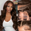 13x4 Glueless Wigs Human Hair Pre Plucked Pre Cut with Baby Hair, 210% Density 12A Brazilian Body Wave Lace Front Wigs 26" Human Hair, Natural Hairline HD Transparent Wear and Go Wigs for Black Women