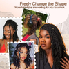 ISWEET Afro Kinky Human Hair 16 Inch 4C Kinky Curly Bundles 50g Perfect for Mini Twist & Dreadlocks 1B Natural Black Hair Extensions