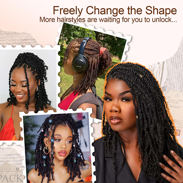 ISWEET Afro Kinky Human Hair 16 Inch 4C Kinky Curly Bundles 50g Perfect for Mini Twist & Dreadlocks 1B Natural Black Hair Extensions