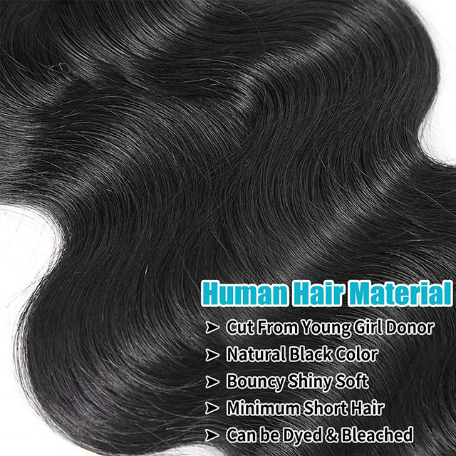 ISWEET Body Wave Bundles 100% Unprocessed Brazilian Human Hair 26-32 Inch 12A Grade Quick Weave Hair Extensions 4 Bundle Deals Natural Black Virgin Hair for Full & Soft Wave