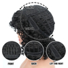 ISWEET African American Afro Kinky Curly Wig with Bangs – 1B Natural Black, Realistic Daily Wear Wig for Black Women