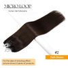 Micro Ring Hair Extensions Human Hair 20 Inch Dark Brown Color Micro Link Pre Bonded 50g/50s Straight Remy Human Hair