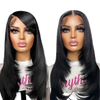 Layered Cut 13x4 Transparent Lace Front Wig Human Hair For Women