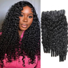 ISWEET Burmese Curly Bundles 12A Brazilian Virgin Hair 22-26 Inch Quick Weave Human Hair With Spiral Curly Water Wave Ends Natural Black For Women 22 24 26 Inch