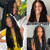 1B Pre-Looped Butterfly Locs Crochet Hair – 18 Inch, 8 Packs 96 Strands Soft Synthetic Distressed Braids