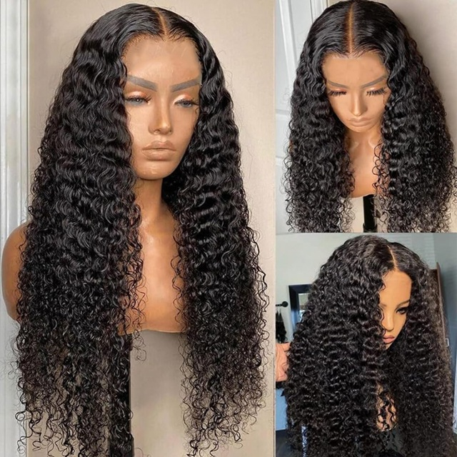 26 Inch 4x4 Lace Glueless Deep Wave Curly Wig – Wear & Go Pre‑Plucked Pre‑Cut 180% Density Human Hair Wig for Black Women