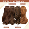 2-Piece Tizian Red Short Ponytail Hair Set – 12 & 14 Inch Wavy Curly Synthetic Claw Clip Hairpieces for Daily Wear
