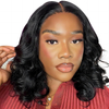 ISWEET Wear & Go Glueless Short Bob Wig – 12 Inch 6x4 HD Lace Closure, Pre-Plucked Pre-Cut Body Wave Human Hair Lace Front Wig for Women