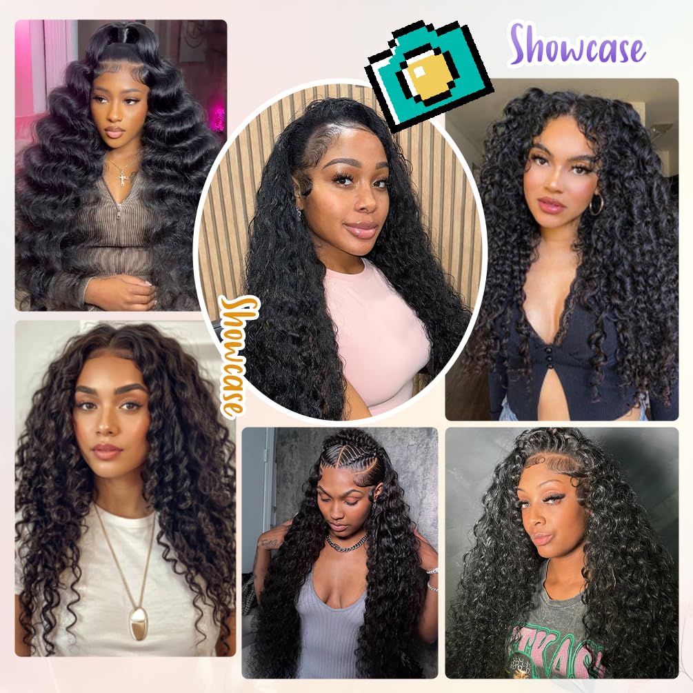 10 Inch 12A Brazilian Deep Wave Hair Bundle – Natural Black Unprocessed Virgin Human Hair, Double Drawn Wet & Wavy Curly Extensions for Black Women