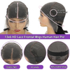 Short Straight Bob Wig for Women - 14 Inch Human Hair 13x6 HD Lace Front Wig 180% Density Pre Plucked Glueless Bob Wigs"