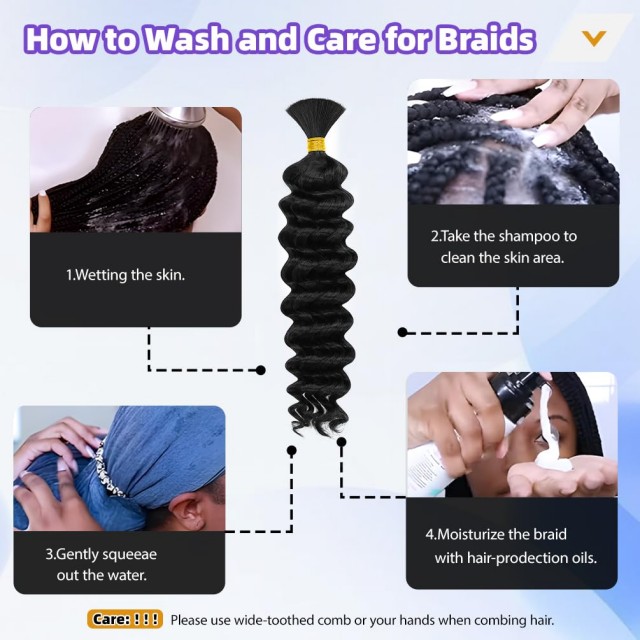 18-Inch Chocolate Brown Deep Wave Human Braiding Hair – 3 Bundles (120g Total) 12A Brazilian Virgin Hair Bulk, No Weft Wet & Wavy Knotless Extensions for Boho Braids