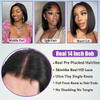 Short Straight Bob Wig for Women - 14 Inch Human Hair 13x6 HD Lace Front Wig 180% Density Pre Plucked Glueless Bob Wigs"