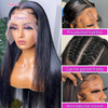 Straight Lace Front Wigs Human Hair 13x4 HD Transparent Pre Plucked 180% Density With Baby Hair For Black Women