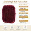 ISWEET 20 Inch Afro Kinkys Bulk Human Hair 40g 1 Bundle Kinky Twist Hair For Dreadlock Extensions Braiding Hair For Twist And Soft Locs (1 Pack) 