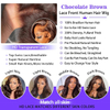 Chocolate Brown Human Hair Wig: 200 Density, 13X6 Body Wave HD Lace Front, Pre Plucked Glueless, 26-Inch for Women