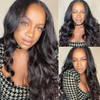 Body Wave U Part Wig 180% Density Brazilian Virgin Human Hair Glueless Full Head Beginner Friendly Natural Color For Black Women