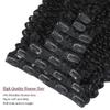 8 Pieces Virgin Curly Clip in Hair Extensions for Black Women 10A Brazilian 16 Inch Natural Black 3C 4A Kinky Curly Clip ins Human Hair Extensions Fashion Hairstyle
