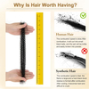 Afro Twist Human Hair 16 Inch Afro Kinkys Bulk Human Hair 40g/Bundle Natural Black Human BraidingHair for Loc Extensions Marley Twist Brainding Hair (16inch,Pack of 2)