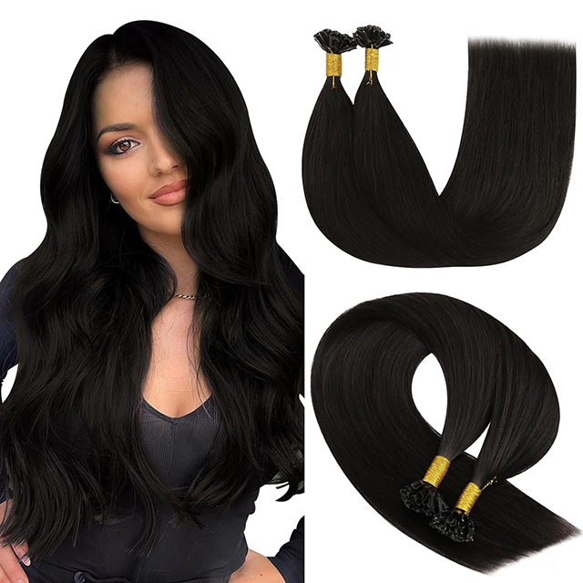 U Tip Hair Extensions Real Human Hair 50g/50s Dark Brown Color #2 Utip Fusion Remy Hair Extensions Soft Straight For Women Girls