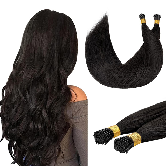 I Tip Hair Extensions Real Remy Human Hair 1g/Strand Micro Tip 50G/Pack Invisible Straight Hair Extension For Women Girls Dark Brown #2