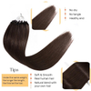 Micro Ring Hair Extensions Human Hair 20 Inch Dark Brown Color Micro Link Pre Bonded 50g/50s Straight Remy Human Hair