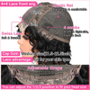 ISWEET Short Deep Wave Wear and Go Glueless Wigs Human Hair 14 Inch Pre Cut 210% Density 4x4 HD Lace Front Wigs Pre Plucked For Black Women (Natural Black 1B)