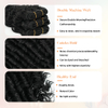 12A Brazilian Deep Wave Human Hair Bundles - 22 Inch 1-Bundles Natural Black | Real Unprocessed Raw 100% Virgin Human Hair Extensions for Black Women, Double Drawn Curly Wet & Wavy Texture