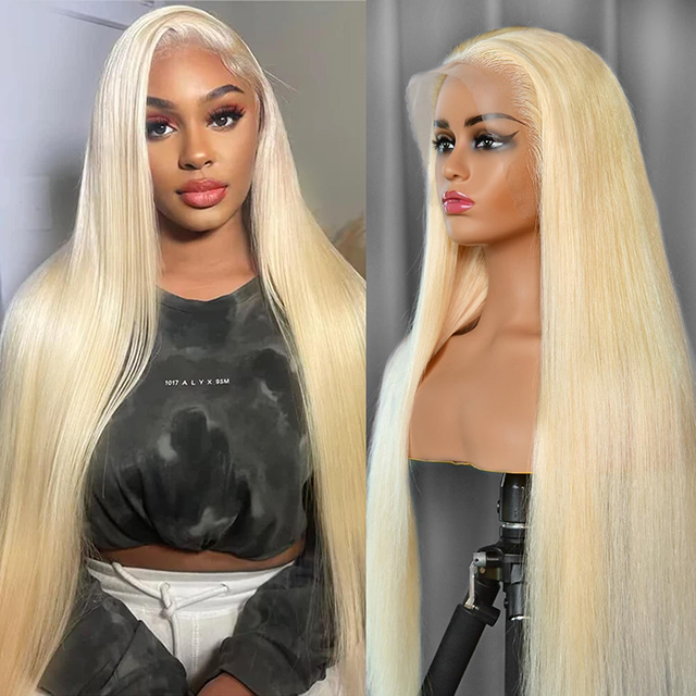 Parrucca anteriore in pizzo da 30 pollici isweet | Capelli umani del 200% a densità | 13x6 HD Transparent Lace | Parrucca dritta senza scarsa con peli e capelli pre-picchiati n. 613 Colore biondo