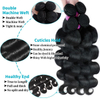 ISWEET Body Wave Bundles 100% Unprocessed Brazilian Human Hair 26-32 Inch 12A Grade Quick Weave Hair Extensions 4 Bundle Deals Natural Black Virgin Hair for Full & Soft Wave