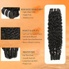 ISWEET Burmese Curly Bundles 12A Brazilian Virgin Hair 22-26 Inch Quick Weave Human Hair With Spiral Curly Water Wave Ends Natural Black For Women 22 24 26 Inch