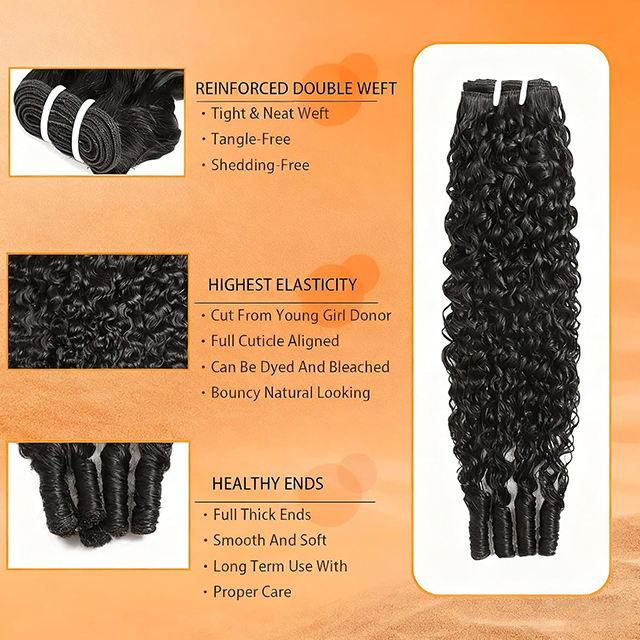 ISWEET Burmese Curly Bundles 12A Brazilian Virgin Hair 22-26 Inch Quick Weave Human Hair With Spiral Curly Water Wave Ends Natural Black For Women 22 24 26 Inch