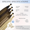 I Tip Hair Extensions Remy Human Hair #16/22 Light Blonde Mixed Golden Blond Highlights 1g/Strand Micro Tip 50G/Pack Invisible Straight Ombre Hair For Women Girls