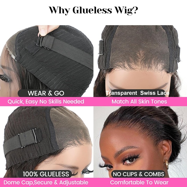 ISWEET Hair Glueless Wear & Go Lace Front Wig – 12 Inch Short Straight Bob Human Hair Wig, Pre‑Cut Lace for Beginners & Black Women