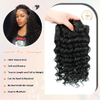 12A Brazilian Deep Wave Human Hair Bundles - 22 Inch 1-Bundles Natural Black | Real Unprocessed Raw 100% Virgin Human Hair Extensions for Black Women, Double Drawn Curly Wet & Wavy Texture