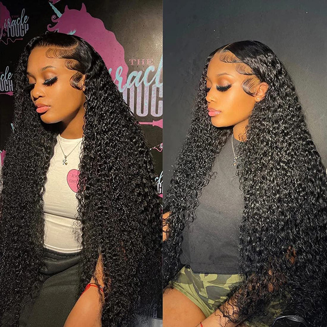 Water Wave Lace Front Wigs Human Hair 13x4 HD Transparent Lace Frontal 180% Density For Black Women