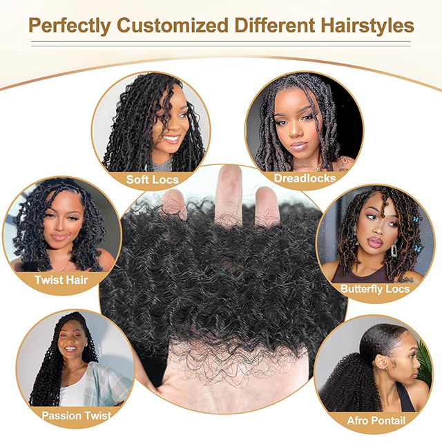 ISWEET 20 Inch Afro Kinkys Bulk Human Hair 40g 1 Bundle Kinky Twist Hair For Dreadlock Extensions Braiding Hair For Twist And Soft Locs (1 Pack) 