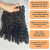 ISWEET Burmese Curly Bundles 12A Brazilian Virgin Hair 22-26 Inch Quick Weave Human Hair With Spiral Curly Water Wave Ends Natural Black For Women 22 24 26 Inch
