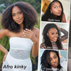 ISWEET Afro Kinkys Human Hair Bulk for Crochet Braids 613 Blonde Kinky-Curly Bundles for Twist-Outs 50g Natural Black Hair Extensions 20 Inch