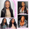 V Part Human Hair Straight Wig for Black Women: Upgraded U Part, No Leave Out/Sew/Glue, 18-Inch Clip-In Half Wig, 180% Density Natural Black