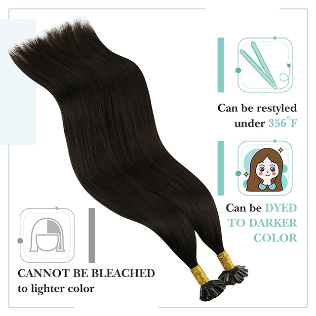 U Tip Hair Extensions Real Human Hair 50g/50s Dark Brown Color #2 Utip Fusion Remy Hair Extensions Soft Straight For Women Girls