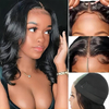 ISWEET Wear & Go Glueless Short Bob Wig – 12 Inch 6x4 HD Lace Closure, Pre-Plucked Pre-Cut Body Wave Human Hair Lace Front Wig for Women