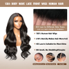 13x4 Glueless Wigs Human Hair Pre Plucked Pre Cut with Baby Hair, 210% Density 12A Brazilian Body Wave Lace Front Wigs 26" Human Hair, Natural Hairline HD Transparent Wear and Go Wigs for Black Women