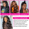 Body Wave Lace Front Wigs Human Hair 13x4 HD Lace Front Natural Black For Women