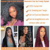ISWEET Burmese Curly Bundles 12A Brazilian Virgin Hair 22-26 Inch Quick Weave Human Hair With Spiral Curly Water Wave Ends Natural Black For Women 22 24 26 Inch