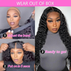 26 Inch 4x4 Lace Glueless Deep Wave Curly Wig – Wear & Go Pre‑Plucked Pre‑Cut 180% Density Human Hair Wig for Black Women