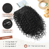 Curly Clip in Hair Extensions for Black Women, 4Pcs Double Weft Brazilian Virgin Human Hair Clip Ins 20inch 140g Kinky Curly Human Hair Extensions Natural Black