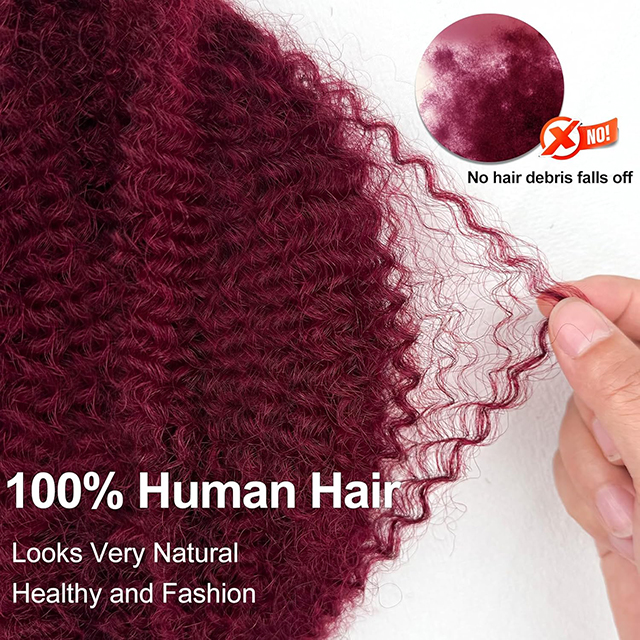 ISWEET 20 Inch Afro Kinkys Bulk Human Hair 40g 1 Bundle Kinky Twist Hair For Dreadlock Extensions Braiding Hair For Twist And Soft Locs (1 Pack) 