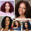 Wear & Go Glueless Short Curly Bob Wig Human Hair – 180% Density 8 Inch Light Brown, Pre-Plucked Pre-Cut Deep Wave Lace Front Wig for Women