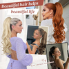 ISWEET 24 Inch Curly Wavy Claw Clip Ponytail Hair Extension for Women – Ombre Blonde To Light Blonde Clip-on Hairpiece